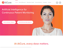 Tablet Screenshot of aicure.com